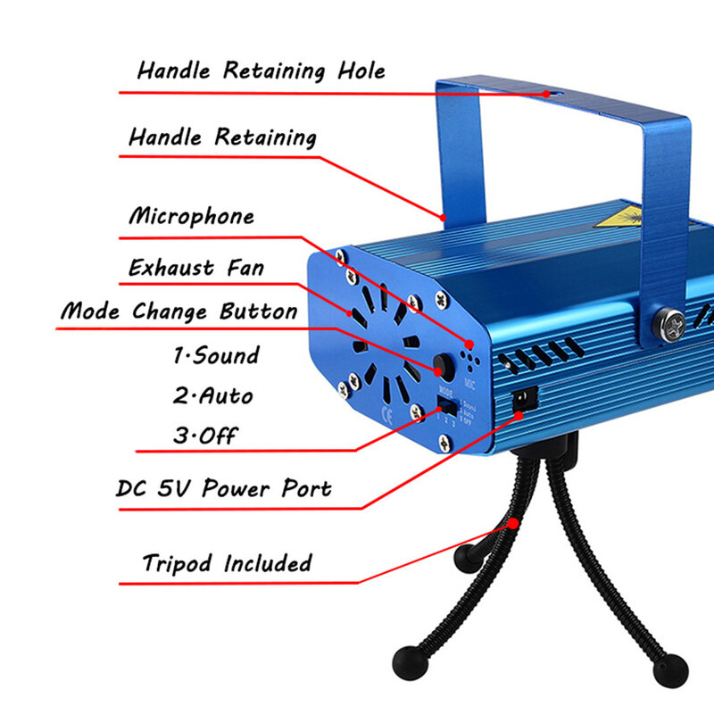 1 MINI R & G Laser Full Ngôi Sao DJ Nhảy Disco Đèn Thanh Họ Đảng Quà Giáng Hiệu Ứng Sân Khấu tác Dụng Cho Thấy Ánh Sáng Chiếu Sáng Máy Chiếu