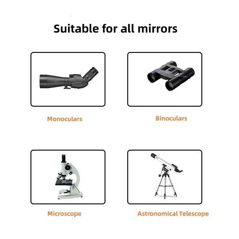 Telescopio per oculare elettronico WiFi ad alta definizione da 4 milioni microscopio a specchio per birdwatching calibro universale per oculare