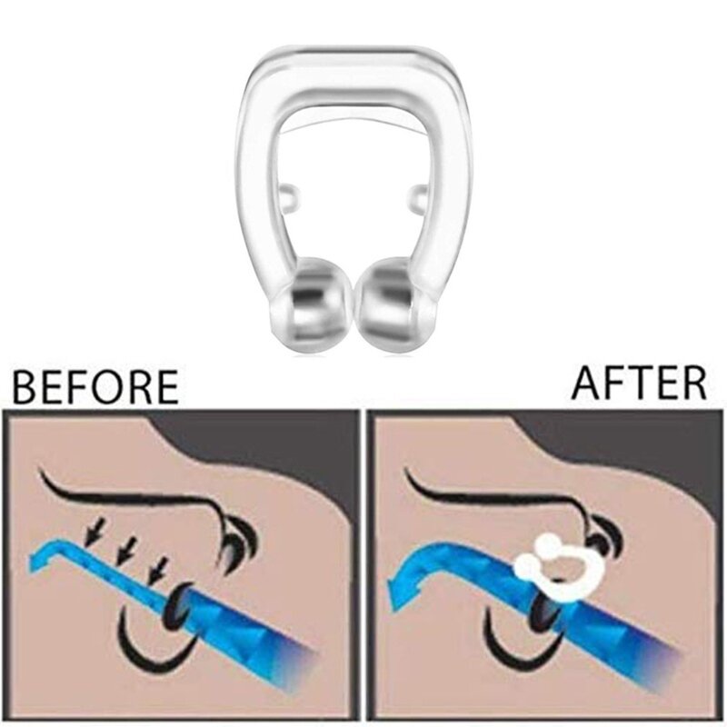 Mini przeciw chrapaniu zacisk na nos silikonowy magnetyczny przeciw chrapaniu Mini zacisk na nos s pomoc w zasypianiu dla mężczyzn i kobiet