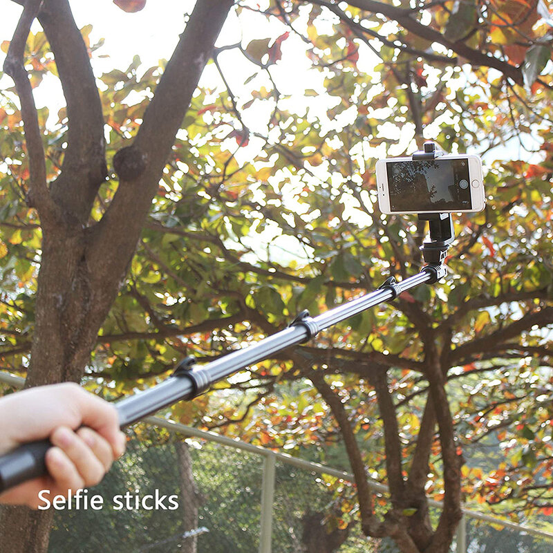 범용 휴대 전화 홀더 삼각대 마운트 Selfie Monopod 어댑터 스마트 폰 클립 조정 가능한 클램프 마운트 아이폰 13 12 11 프로