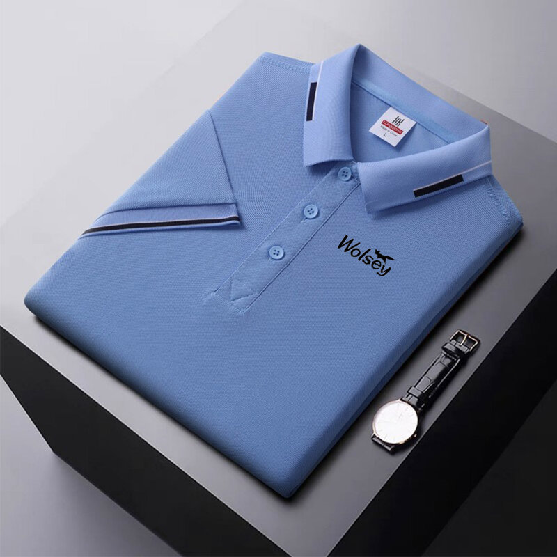 Camiseta de Golf de manga corta para hombre, Polo liso, camisas de talla grande, sudadera Mlship de alta calidad, ropa de algodón