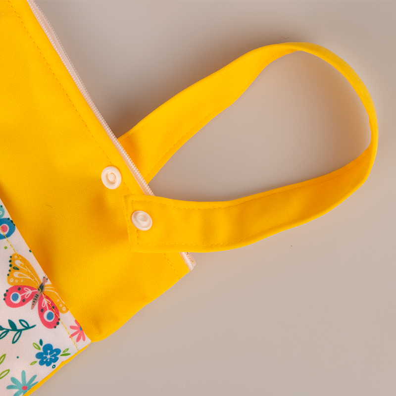 AIO-bolsas de pañales impermeables para bebé, 1 piezas, 25x30cm, cubo seco colgante húmedo para ropa sucia de tela con dos cremalleras, paquete de pañales