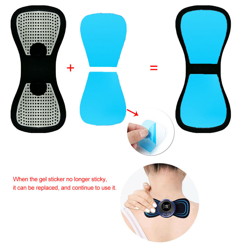 Gel Pads for EMS Neck Massager Replaceable Muscle Massager Sticker Gels Muscle Stimulator Sticker Physiotherapy Accessories