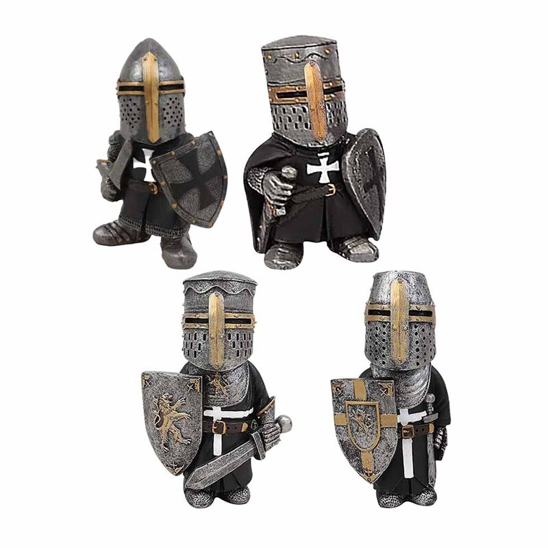 Exquisite Knight Dwarf Guard, Garden Decorations,Knight Gnomes Guard,Garden Statue Garden-Art Figurines Ornaments