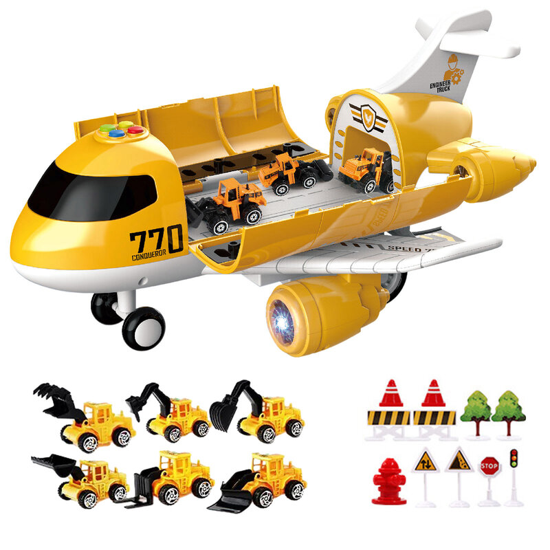 Brinquedo multifuncional de avião grande para crianças, avião resistente a queda, brinquedos para meninos e meninas, presente