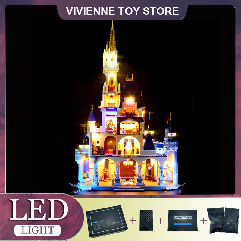 Kit de luz LED para LEGO 71040, princesa Cenicienta, castillo, bloques de construcción, juguete de ladrillo (solo luz LED, sin modelo de bloques)