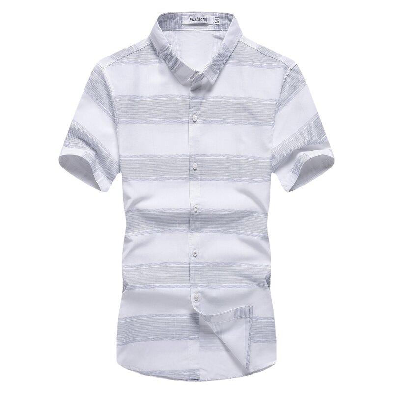 Camisa de manga corta para hombre, Camisa ajustada a cuadros para jóvenes, moda de verano, nueva, 2023
