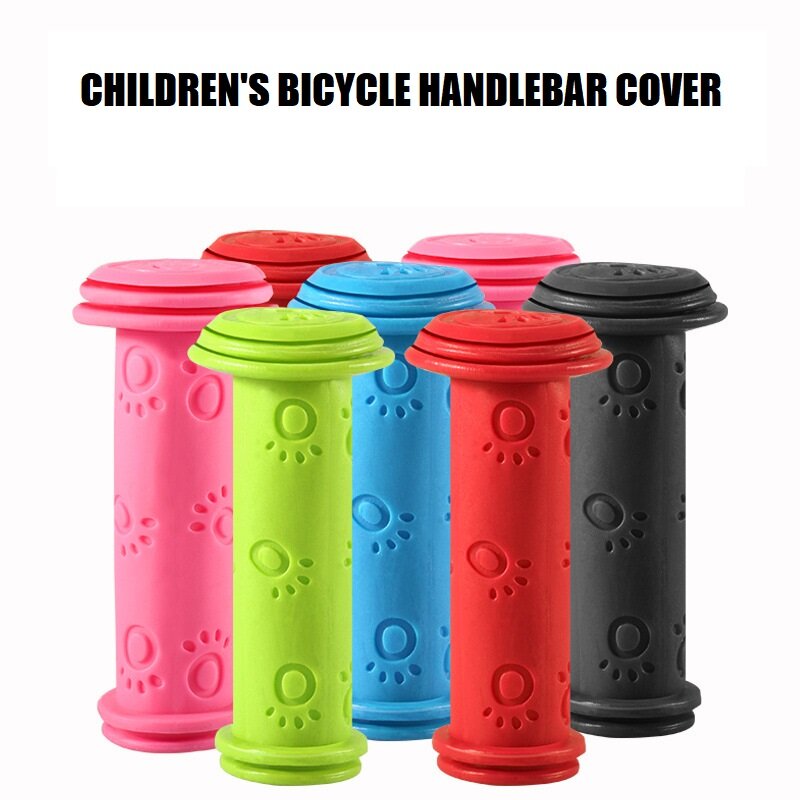 Bicycle Handle Bar Grips de borracha para crianças, antiderrapante, impermeável, triciclo, scooter, guidão para crianças, barras de ciclismo, 2 peças