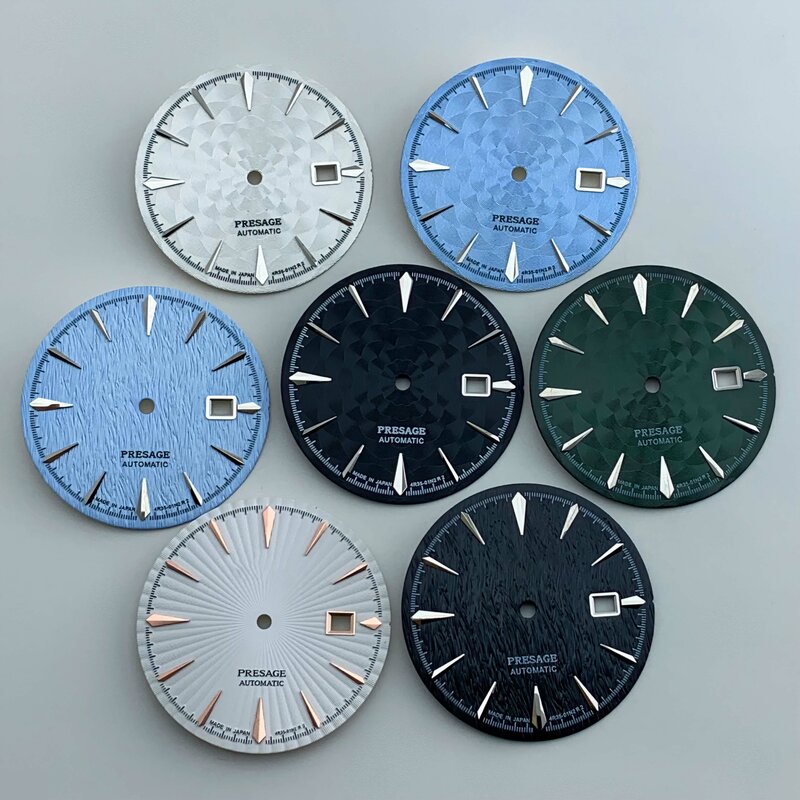 ロゴ付きカクテルシリーズパターンのダイヤル,自動移動時計アクセサリー,35mm,nh35nh36に適しています