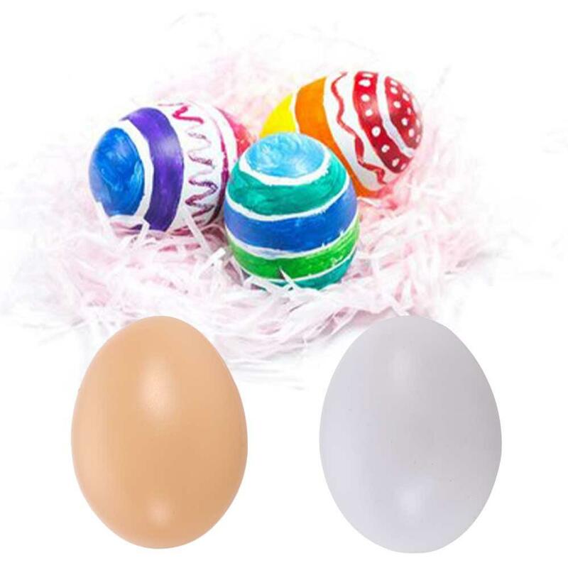 Faux œufs artificiels de pâques, 10 pièces/ensemble, artisanat, simulation, fournitures de fête de poule, peinture, élevage