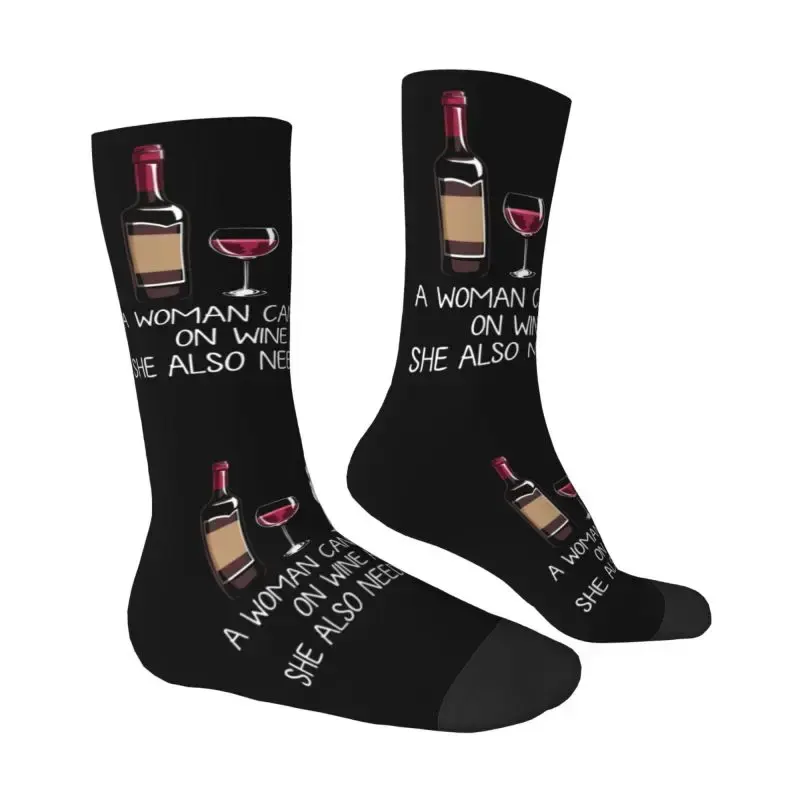 Забавные носки с 3D-принтом хаски и вина в стиле унисекс