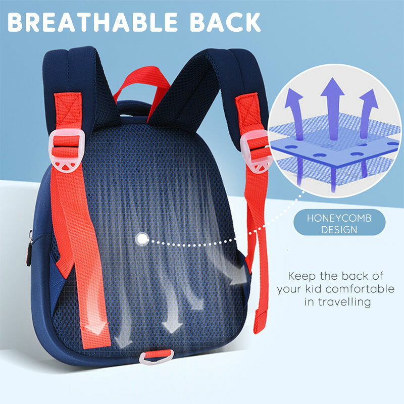 Little Dinosaur Children's Backpack Lost Prevention Cute Schoolbag For Kids