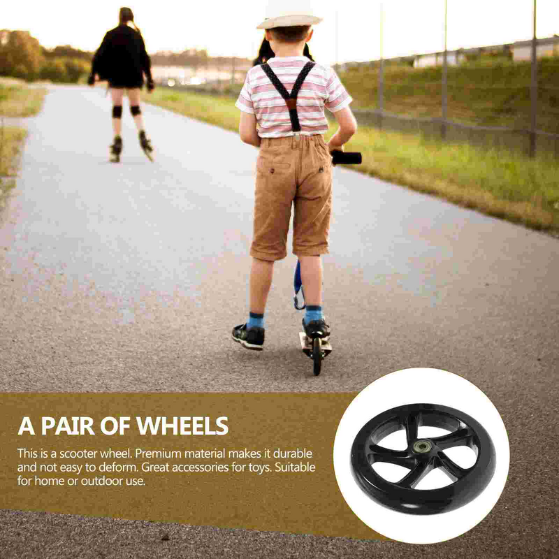 2pcs Stunt Scooter Wheels High Elastic Wear-resistant PU Bearing Wheels