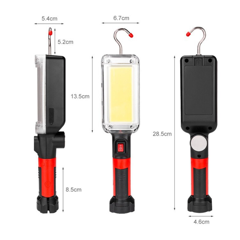 P254TGHF COB Multifunctional with Magnet Hook High Power Working Light Rechargeable LED Magnet Outdoor Camping