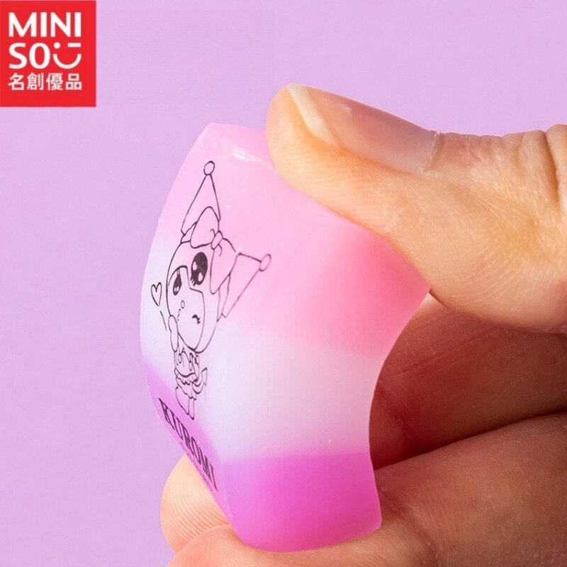 Miniso Premium Sanrio Jelly Eraser, Gradient Color Eraser, ajuda os alunos a limpar sem deixar vestígios