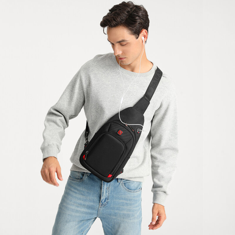Crossbody Bags for Men Messenger Chest Bag Pack Casual Bag Waterproof Nylon Single Sport Shoulder Strap Pack 2022 New Fashion