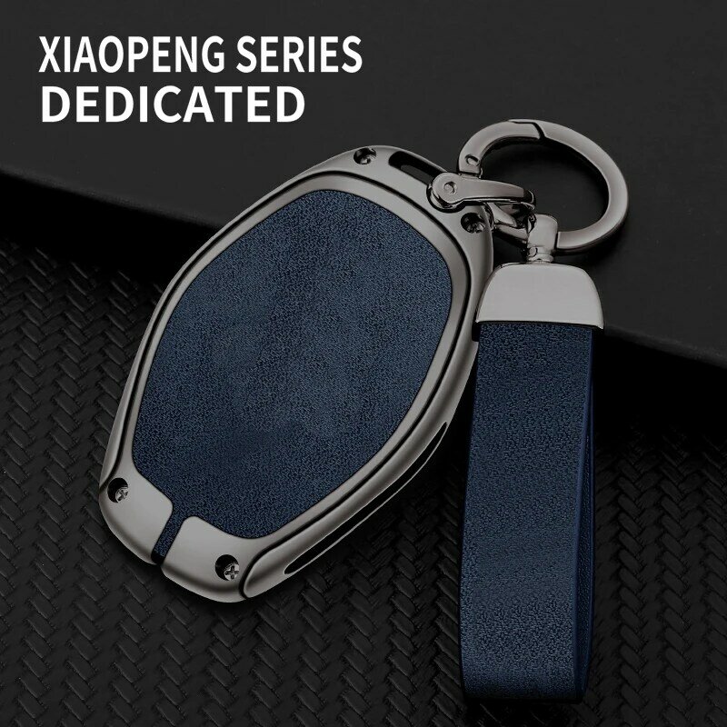 Zinc Alloy Car Remote Key Case Full Cover for Xpeng P7 Metal Protector Shell Keychain Bag Auto Interior Accessories