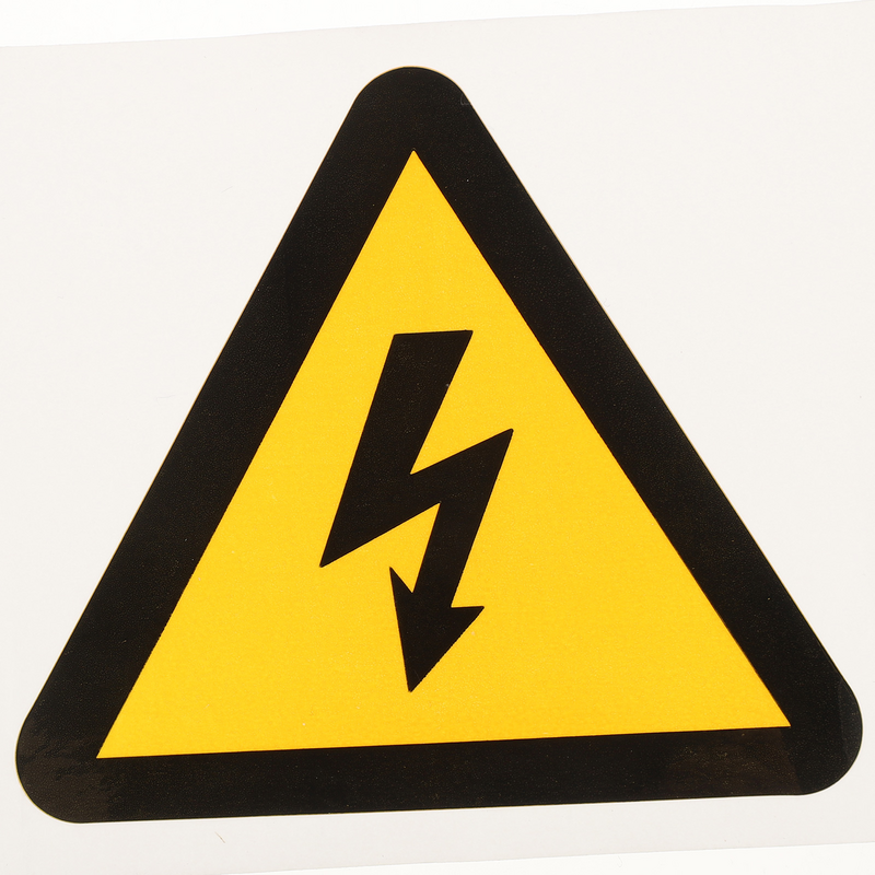 Tofficu alta tensão choque elétrico perigo, etiqueta amarela, vinil adesivo, desligar o poder antes