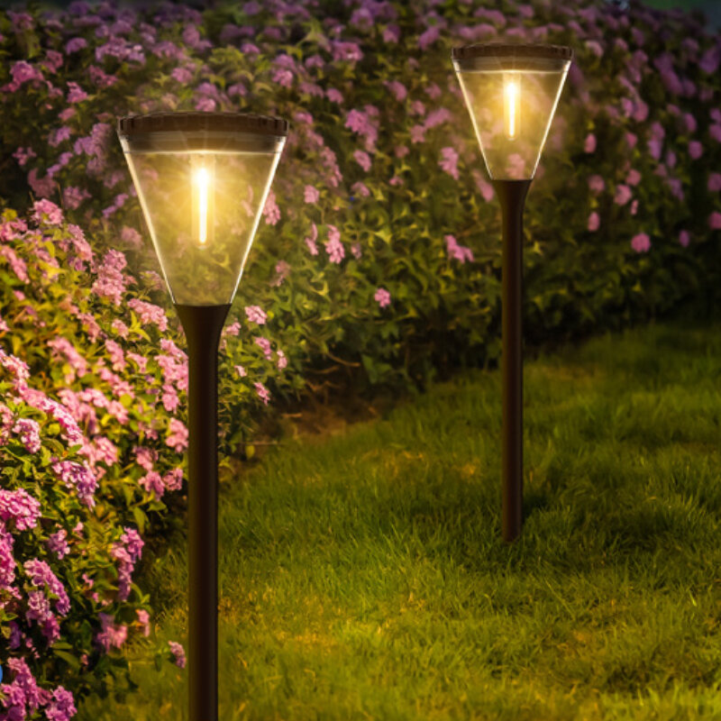 Lampade da giardino per esterni a luce solare evidenziare l'illuminazione della Villa luci da giardino paesaggistiche lampada da giardino a luce decorativa controllata