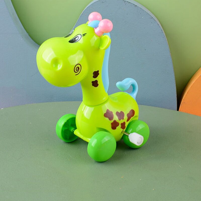Brinquedo enrolamento vintage desenhos animados girafa brinquedo giftbag recheio crianças brinquedos corda