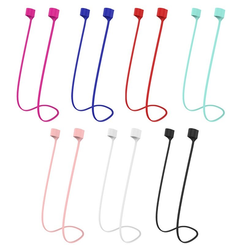 1/5Pcs Magnetic Silicone Lanyard Accessorie Airpros Bluetooth Headset Magnetic Anti-loss Cord Silicone Headset Anti-loss Lanyard