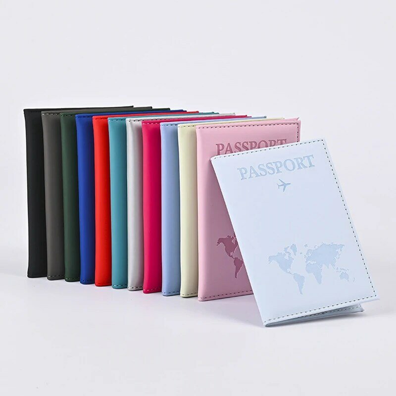 1PC Passport Cover Slim Travel Holder Wallet Gift PU Leather Card Case Cover Unisex