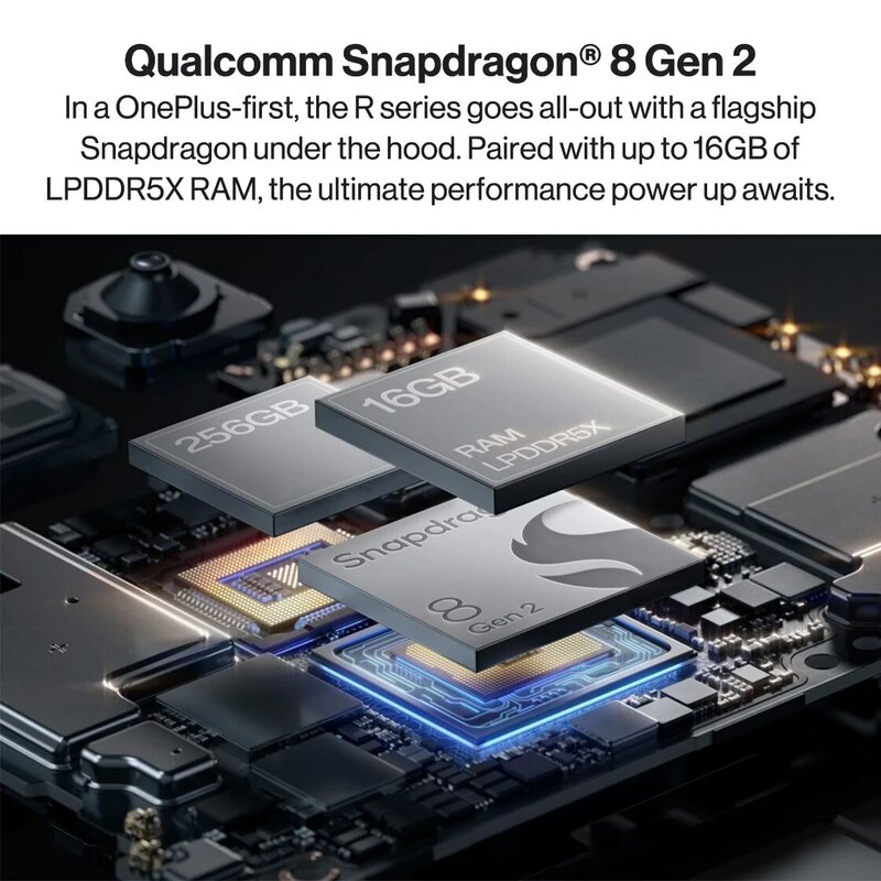 OnePlus 12R глобальная версия 16 Гб 256 ГБ Snapdragon 8 Gen 2 120 Гц дисплей ProXDR 100 Вт SUPERVOOC аккумулятор 5500 мАч
