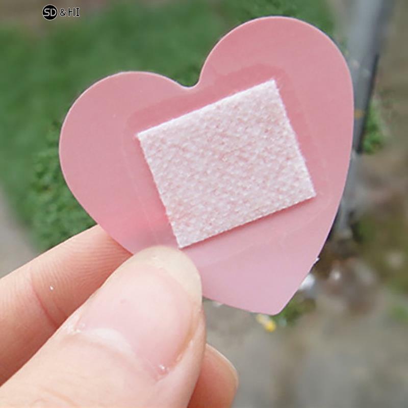 10 pezzi Pad medicazione idrocolloide benda a forma di cuore cerotti autoadesivi per ferite a forma di cuore garza di pronto soccorso