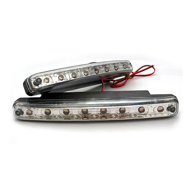 1Pc 유니버설 자동차 LED 빛 12V 8 LED 자동차 낮 실행 경고 램프 자동차 운전 빛 슈퍼 밝은 흰색 빛 보조 램프