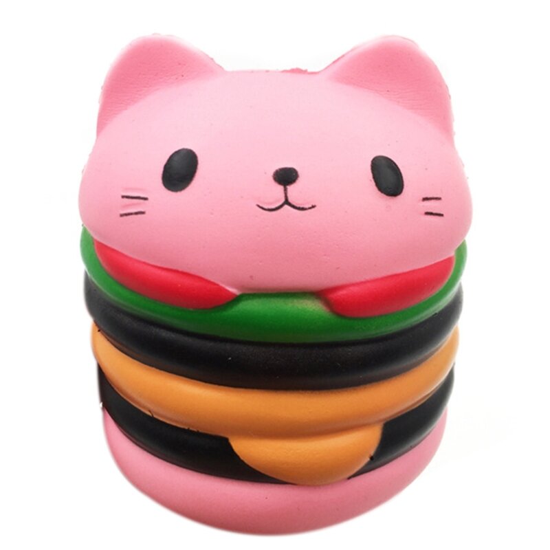 77HD 3.5In Squeeze Hamburger Fidget Toy Realistic Food Party Favor rilascio di pressione giocattolo aumento lento per adulti aggiungi regalo divertente