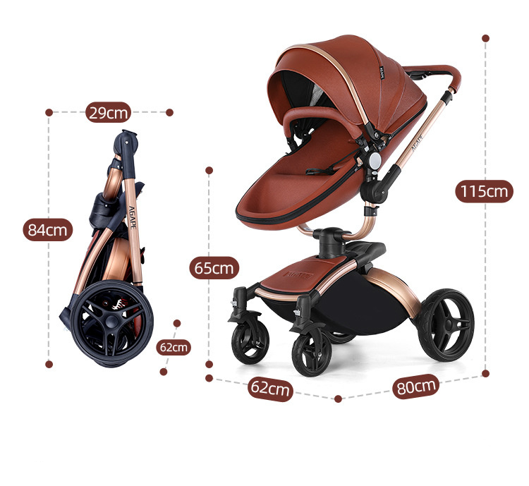 Luksusowy wózek dziecięcy AGAPE wysokiej jakości, odpowiedni dla 0-36 miesięcy 0-25kg, szybsza bezpłatna dostawa potrzebuje tylko 25-40 dni