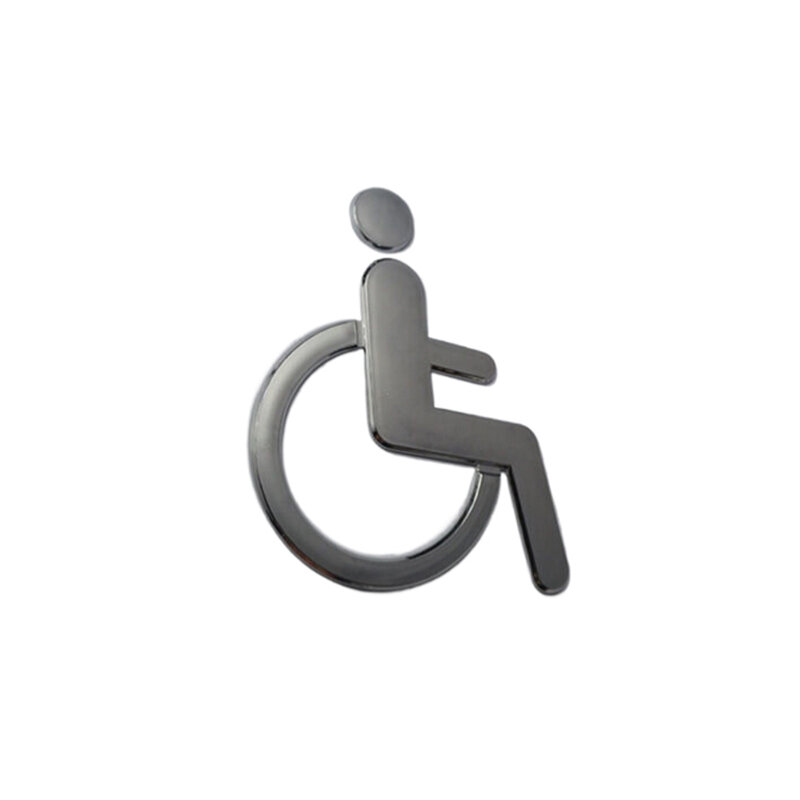Letrero especial para personas con discapacidad, señal de inodoro, pegatina de pared