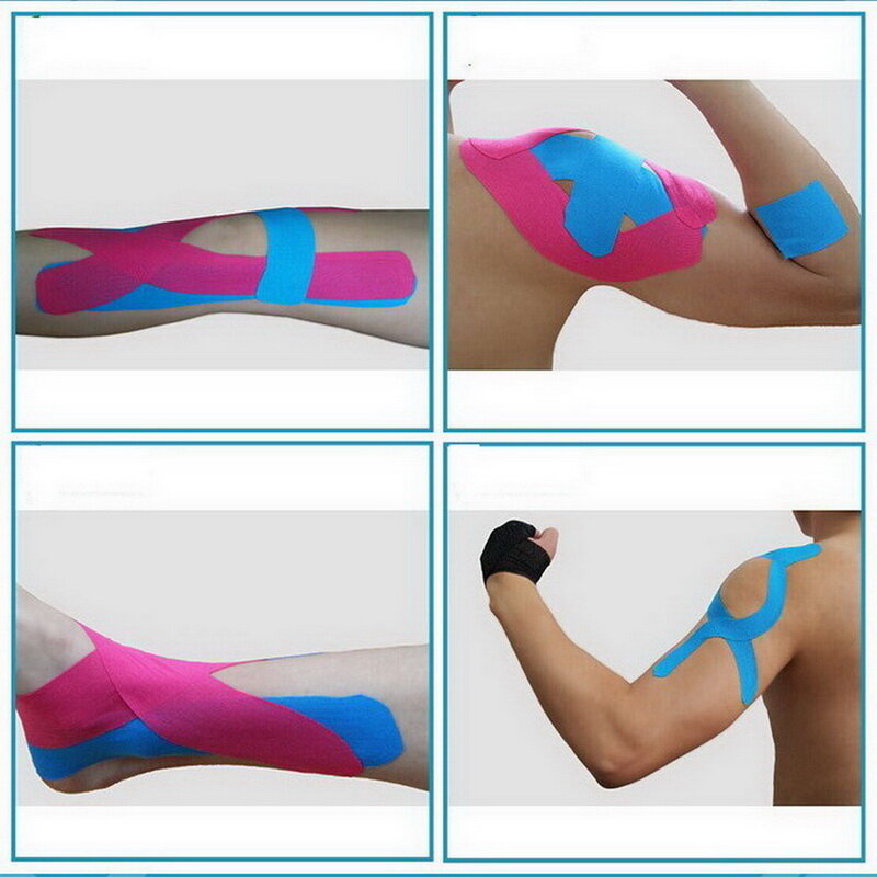6ม้วน Self-กาว Kinesiology เทปกีฬา Crossfit ยืดหยุ่นผ้าพันแผลเทปยก Body Taping สำหรับ Face ข้อเท้าเข่านาฬิกาข้อมือกลับ