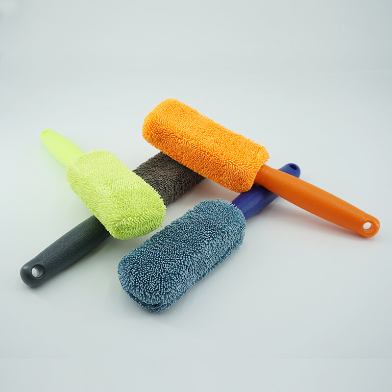 Brosse de lavage de voiture en microcarence, poignée coordonnante, jantes, rayons, baril de roue, accessoires de voiture, qualité supérieure, livres faciles