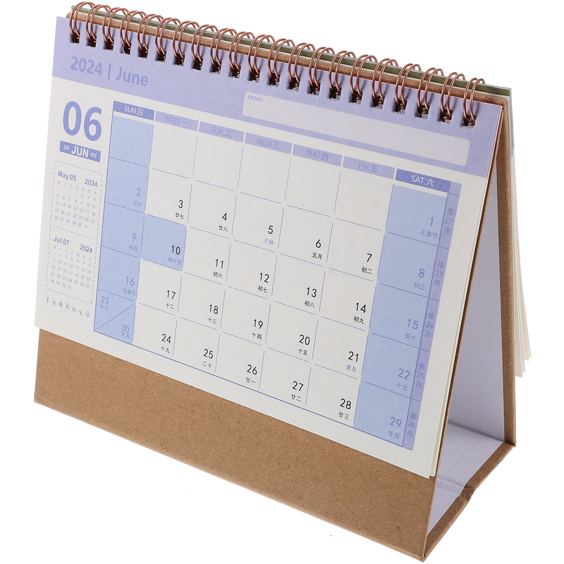 2024 Schreibtisch Kalender Kalender stehend Flip klein für Papier Büro Dekoration Tisch