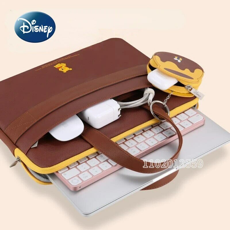 เคสแล็ปท็อป Disney ของแท้สำหรับผู้หญิงใหม่เคสแล็ปท็อปแบรนด์หรูกระเป๋าสะพายไหล่ผู้ชายการ์ตูนกระเป๋าถือความจุขนาดใหญ่ลำลองน่ารัก