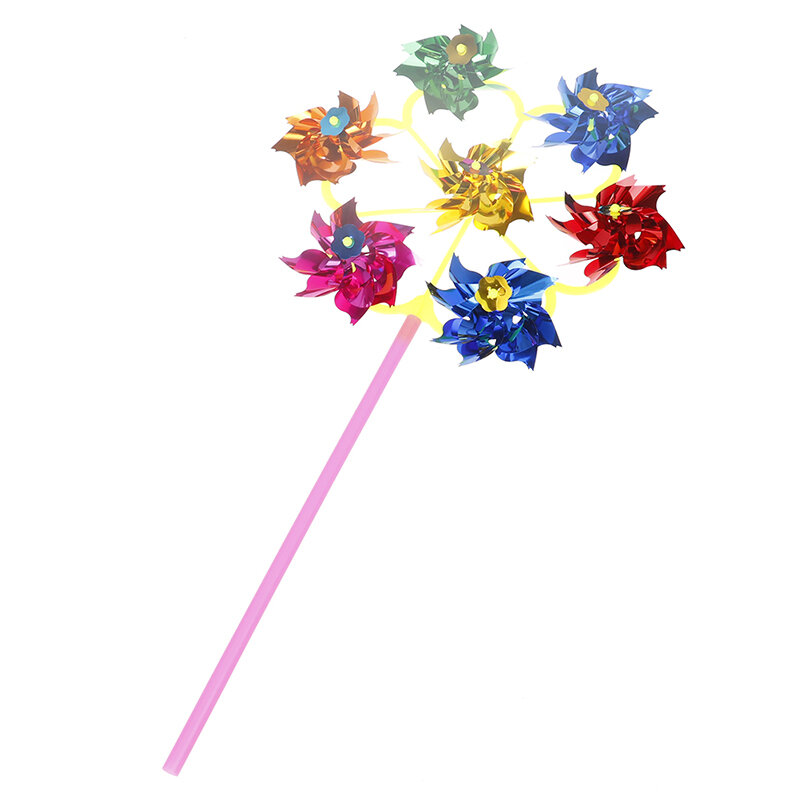 Kincir Angin payet DIY warna-warni, mainan rumah dekorasi halaman taman