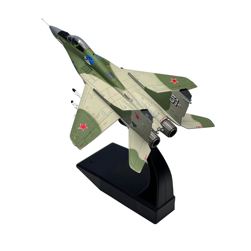 Avión de Metal fundido a presión para niños, MIG-29, Mig29, Fulcrum C Fighter, modelo de avión, regalo, adorno de juguete, escala 1/100