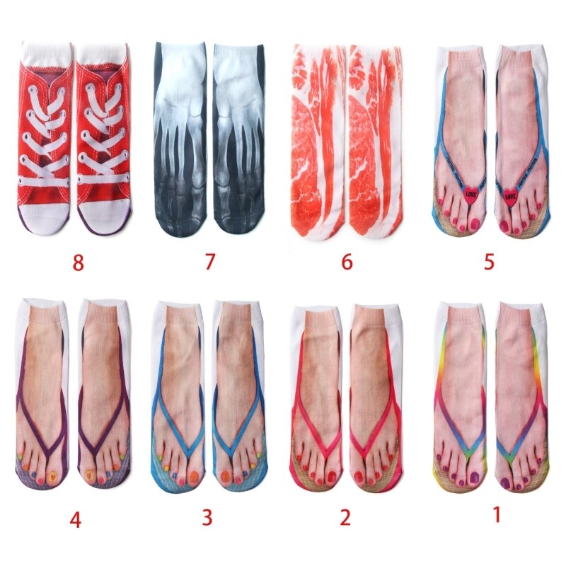 1 par meias casuais presente para homens mulheres meias tornozelo alto meias bicicletas meias coloridas engraçadas padrão