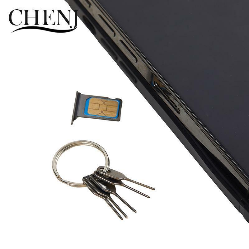 携帯電話用カードホルダー,5ピース/セット ° 取り外しピン,SIMカード作成用のキークリップ