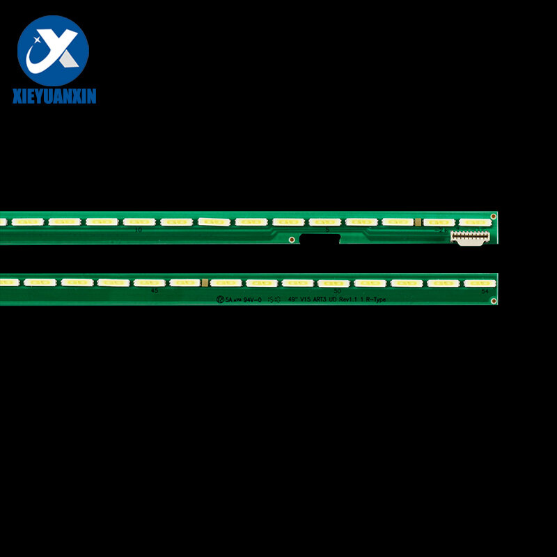 2 buah strip lampu latar Led untuk LIG 49 inci 202062a PQ3415 LF 49 "V15 ART3 UD REV1.1 4949uf671v 49UF770V 49UF6407