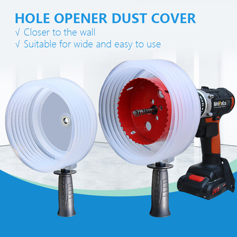 Hole Opener Dust Cover Ceiling Wood Plasterboard Down Lamp Electric Hammer Drill 160mm Hole Cover Perforation Ash Dust Cover