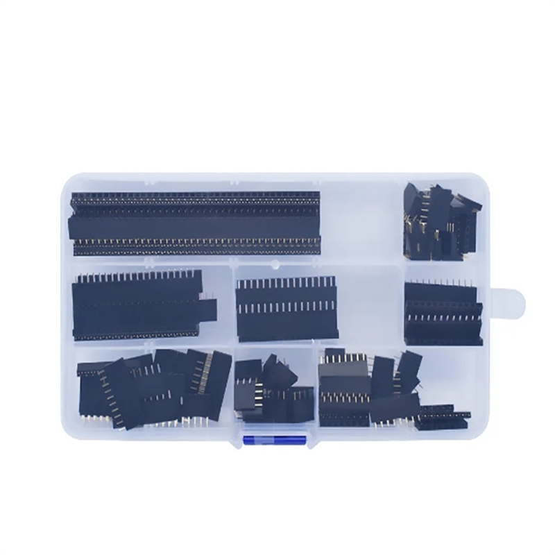 シングルローメスシートボックスピンソケットコネクタ、PCBボード組み合わせキット、2.54mm、8種類、120個