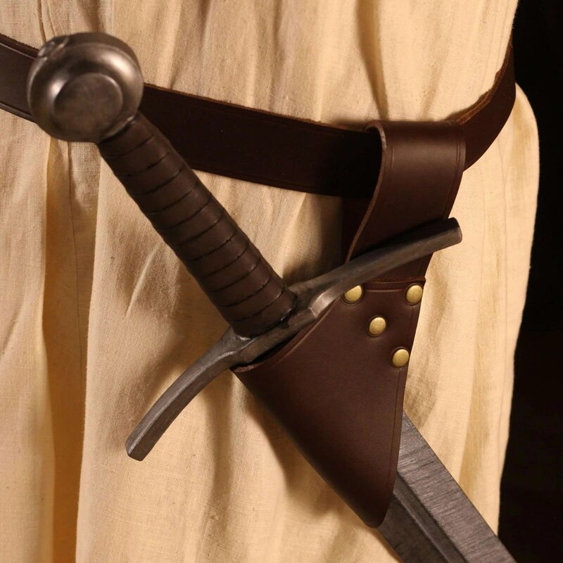 Spada medievale pugnale rana fodero durevole cintura gancio 1 pezzo ascia guaina per cavaliere vichinghi assassino gioco di ruolo spettacolo teatrale