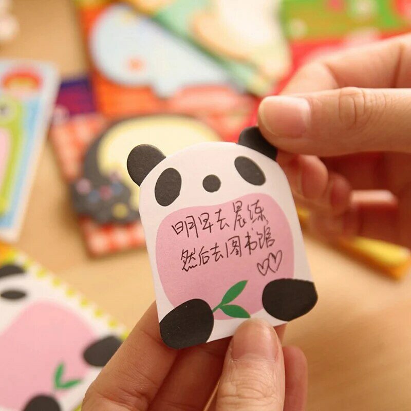 Urocza naklejka ze zwierzętami Kawaii zakładka do zakładek notatek z indeksem karteczek samoprzylepnych karteczek na dzień dziecka