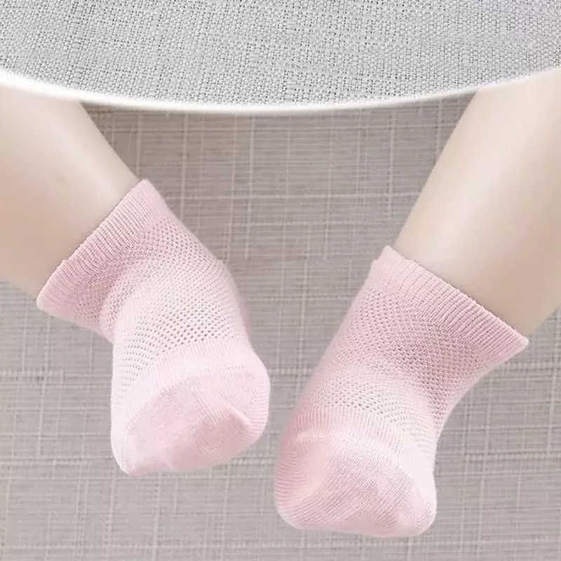 3 Paren/pak Mesh Ademende Sokken Voor Baby Herfst Dunne Baby Sokken Stretch Elastische Witte Casuals Basics Netten Sok 12-16Cm
