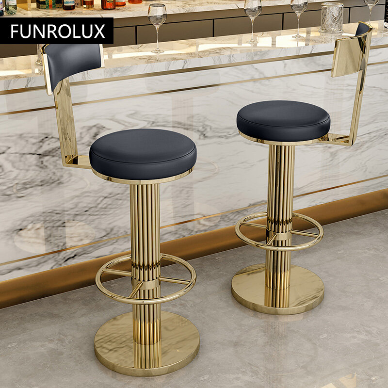 Złoty krzesło barowe wysokość regulowany obrotowy licznik stołek barowy nowoczesny blat kuchenny ze stali nierdzewnej krzesło krzesła do jadalni zestaw