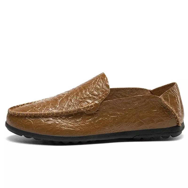 Mocassins masculinos de salto baixo, sapatos casuais de couro, sólido e conciso, alta qualidade, primavera e outono, à venda, 2023