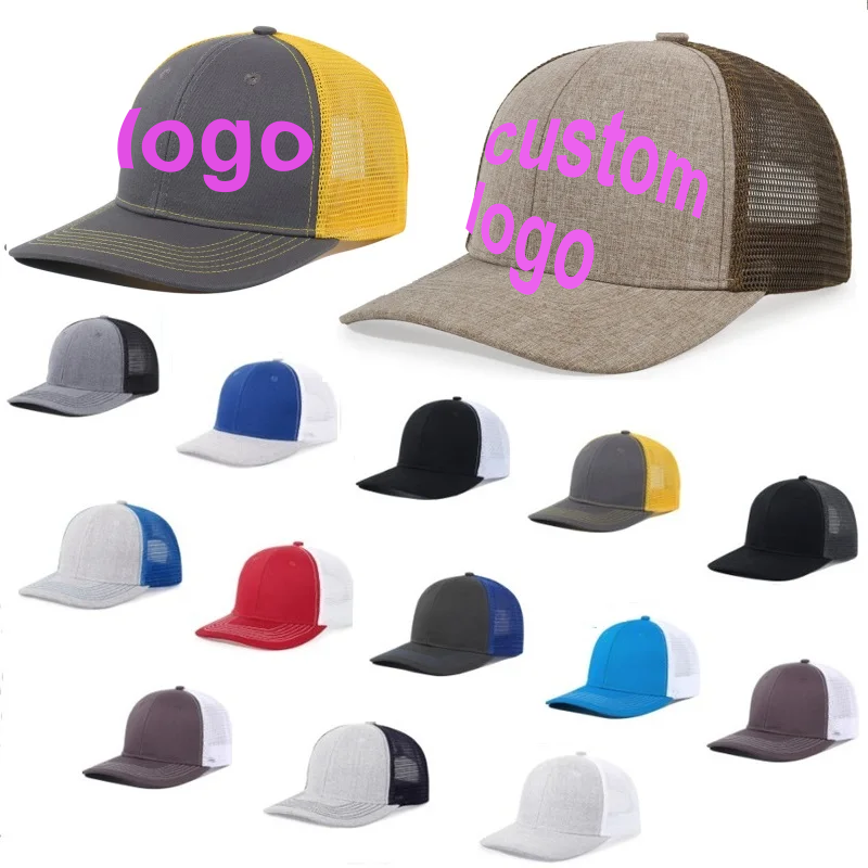 مجموعة قبعة إعلانية مع طباعة الشعار ، واقي من الشمس ، قبعة بيسبول ، شبكة سفر البط ، الربيع والصيف