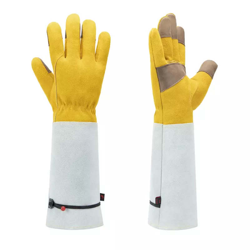 Guanti da giardinaggio in pelle bovina guanti Anti-pugnalata Anti-morso di insetto guanti universali per la protezione del lavoro per saldatori